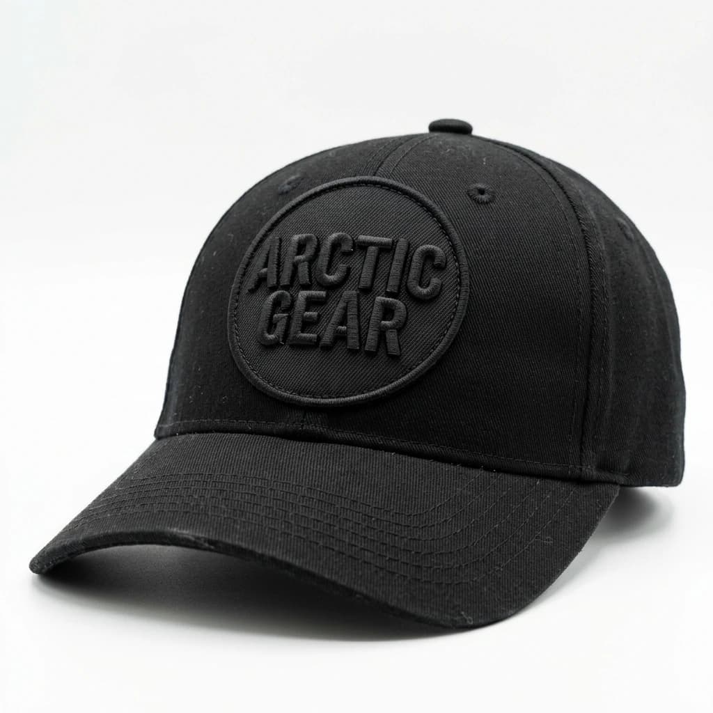 Dimensional 3D puff embroidery on cap