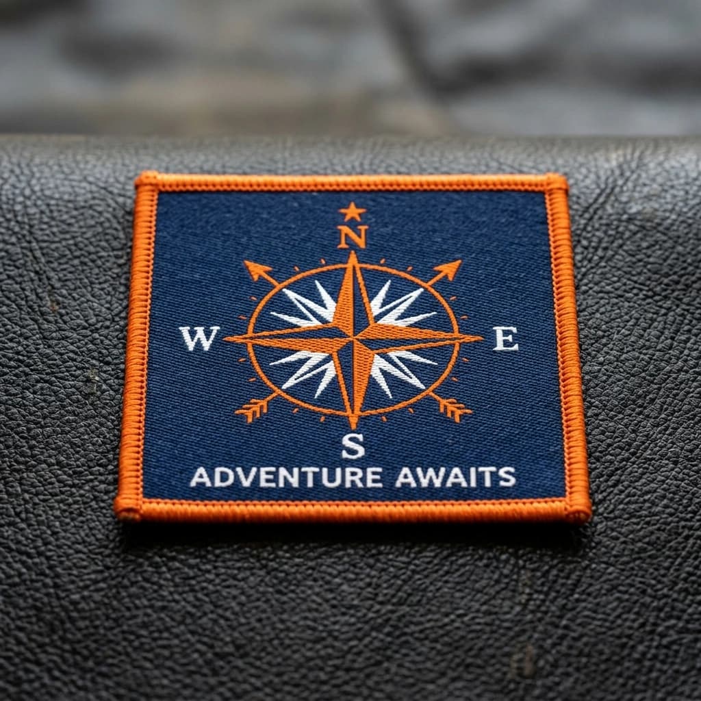 Custom patch styled on apparel
