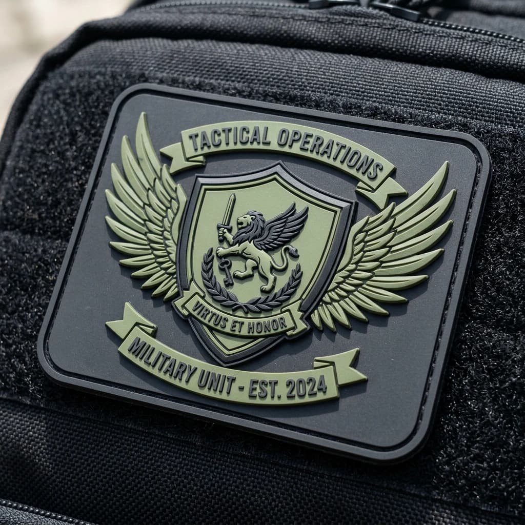 Tactical style hook-and-loop patch